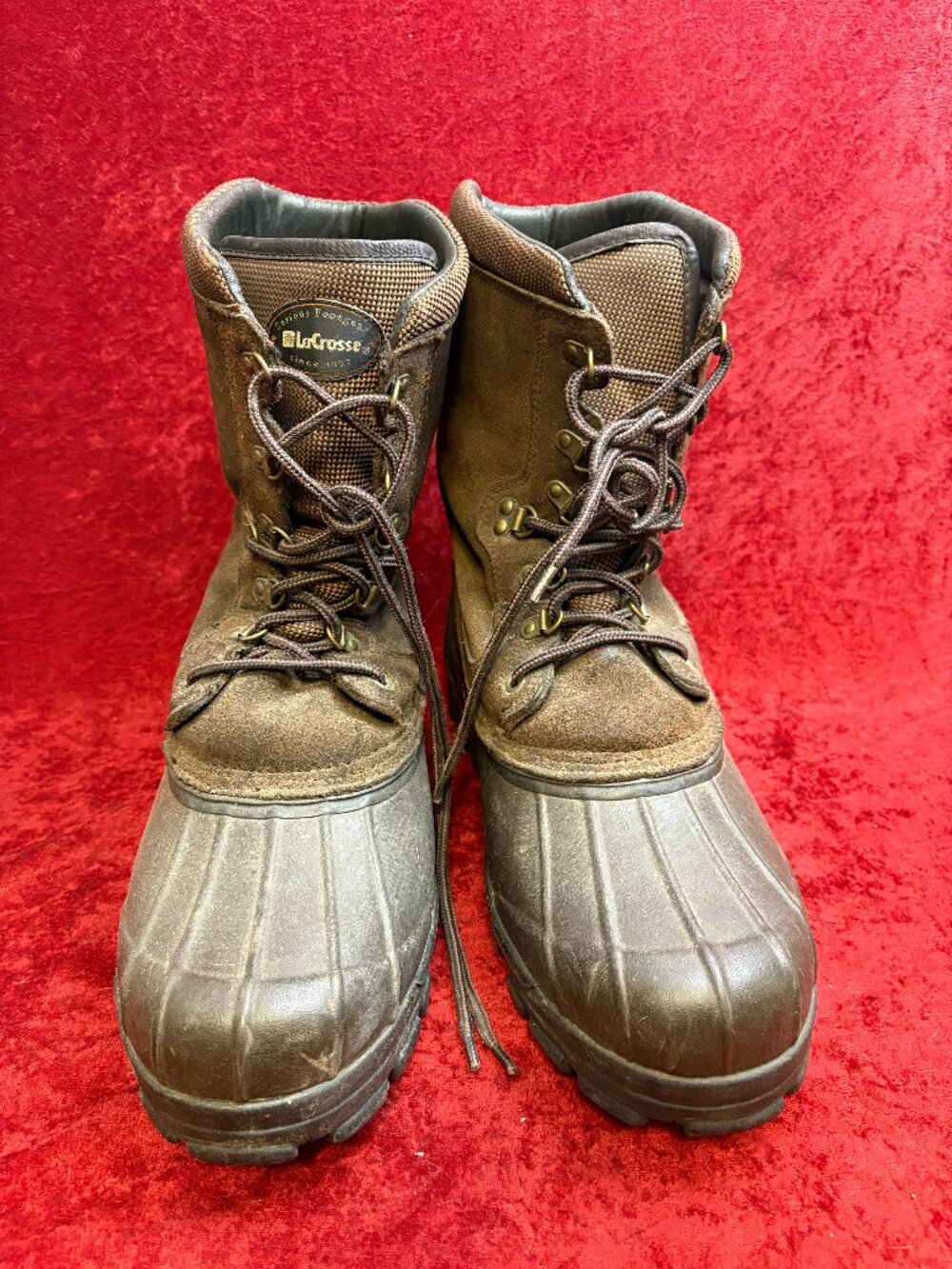 LaCrosse Boots Mens Size 13 Mid Winter Snow Thinsulate 298350 Brown Leather Lace